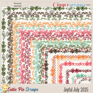 Joyful July 2025 Page Borders