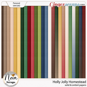Holly Jolly Homestead - Solid & Ombré Papers - by Neia Scraps
