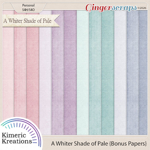 A Whiter Shade of Pale Bonus Papers by Kimeric Kreations