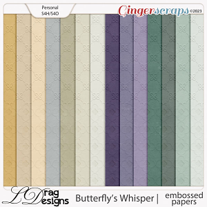Butterfly's Whisper: Embossed Papers by LDragDesigns