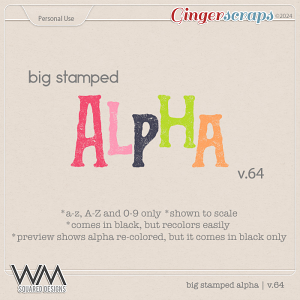 Big Stamped Alpha | V.64