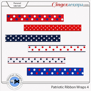 Patriotic Ribbon Wraps 4 by Wetfish Designs  