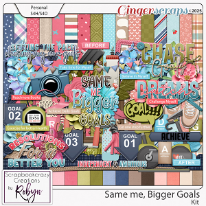Same me Bigger Goals Kit by Scrapbookrazy Creations