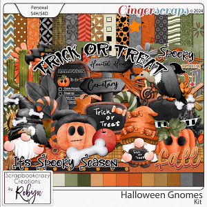 Halloween Gnomes Kit by Scrapbookcrazy Creations