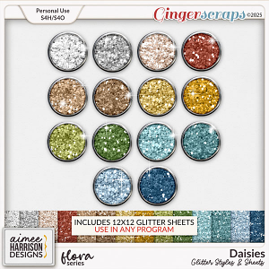Daisies Glitters by Aimee Harrison