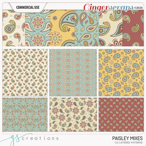 Paisley Mixes Layered Patterns (CU) by GS Creations