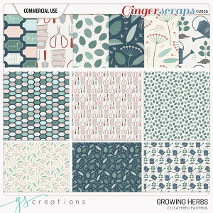 Growing Herb Layered Patterns (CU) by GS Creations Growing Herb Layered Patterns (CU) by GS Creations