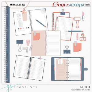 Noted Layered Templates (CU) by GS Creations