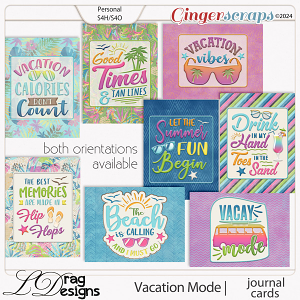Vacation Mode: Journal Cards by LDragDesigns