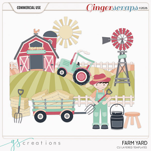 Farm Yard Layered Templates (CU) by GS Creations