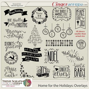 Home for the Holidays Photo Overlays by Trixie Scraps Designs