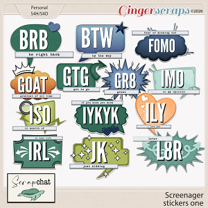 Screenager Stickers One by ScrapChat Designs