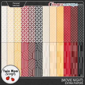Movie Night - EXTRA PAPERS by Twin Mom Scraps