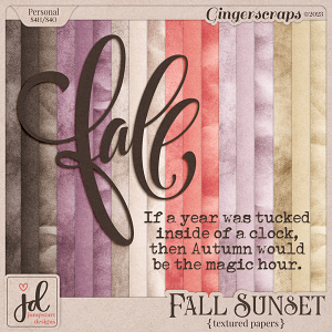 Fall Sunset {Textured Papers}