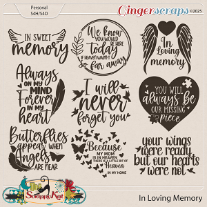 In Loving Memory Word Art by The Scrappy Kat