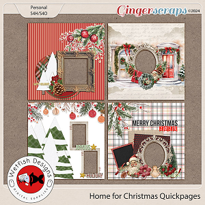 Home for Christmas Quickpages (Set of 4) by Wetfish Designs