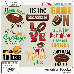 American Football Word Art by Scrapboocrazy Creations