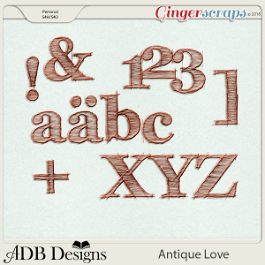 Antique Love Alphas by ADB Designs