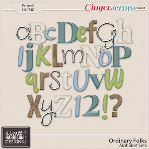 Ordinary Folks Alpha Sets by Aimee Harrison