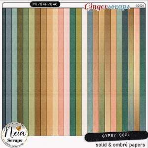 Gypsy Soul - Solid & Ombré Papers - by Neia Scraps