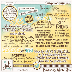 Bananas About You {Word Art} LIMITED EDITION