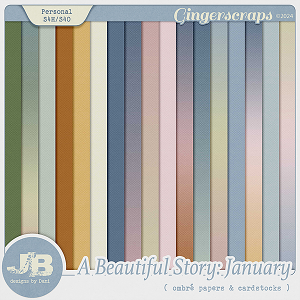 A Beautiful Story: January Ombré Papers & Cardstocks by JB Studio