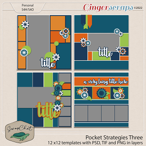 Pocket Strategies Template Set Three by ScrapChat Designs