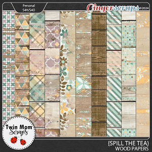 Spill the Tea - WOOD PAPERS by Twin Mom Scraps