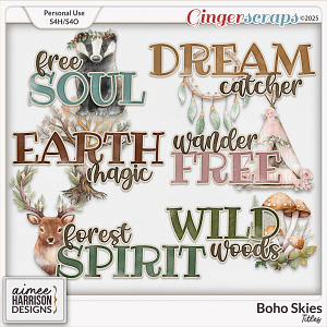 Boho Skies Titles by Aimee Harrison