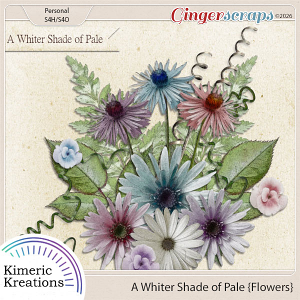 A Whiter Shade of Pale Flowers by Kimeric Kreations