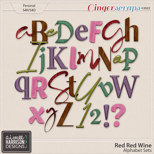 Red Red Wine Alpha Sets by Aimee Harrison