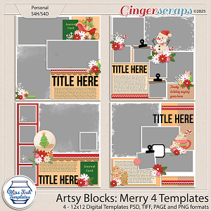 Artsy Blocks: Merry 4 Templates by Miss Fish