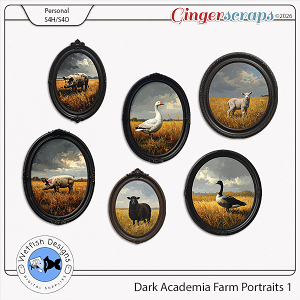 Dark Academia Farm Portraits 1 by Wetfish Designs  