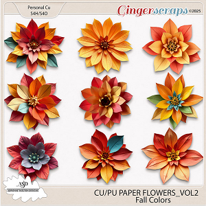 CU PU Fall Flowers Adrienne Skelton Designs  