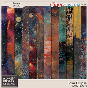 Solar Eclipse Artsy Papers by Aimee Harrison