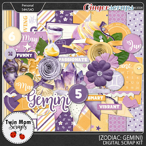 Zodiac: Gemini - KIT by Twin Mom Scraps