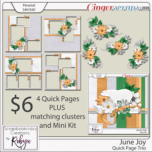 June Joy Quick Page Trio by Scrapbookcrazy Creations