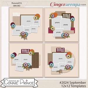 #2024 September -  12x12 Templates (CU Ok) by Connie Prince