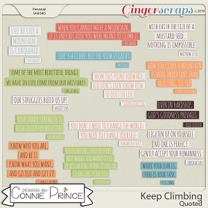 Keep Climbing - Quoted by Connie Prince
