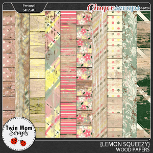 Lemon Squeezy - WOOD PAPERS by Twin Mom Scraps