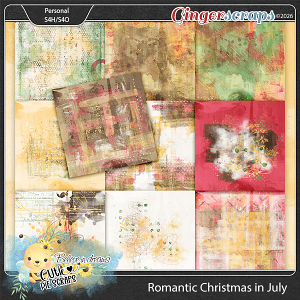 Romantic Christmas In July Painted Papers