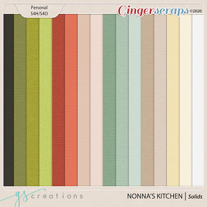 Nonnas Kitchen Solid Papers by GS Creations