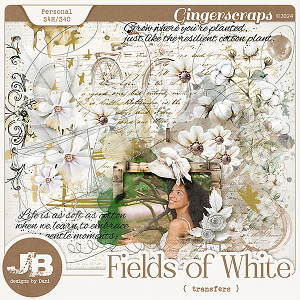 Fields of White Transfers by JB Studio