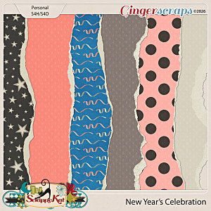 New Year's Celebration Torn Paper Edges by The Scrappy Kat