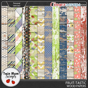 Fruit Tastic - WOOD PAPERS by Twin Mom Scraps