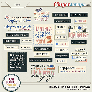 Enjoy The Little Things Wordarts & Wordbits by JB Studio