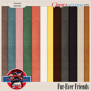 Fur-Ever Friends Solid Papers By The Brit Chick