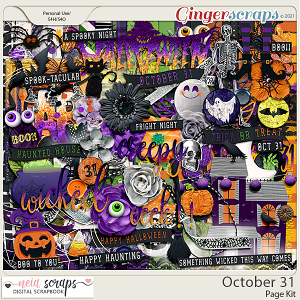 October 31 - Page Kit - by Neia Scraps