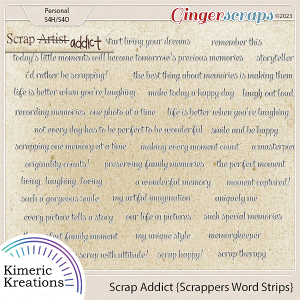 Scrap Addict Scrappers Word Strips by Kimeric Kreations