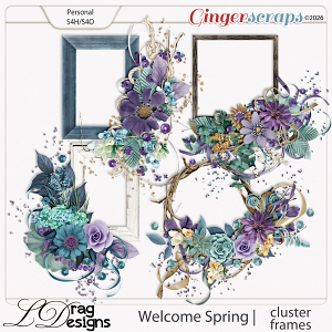 Welcome Spring: Cluster Frames by LDragDesigns
